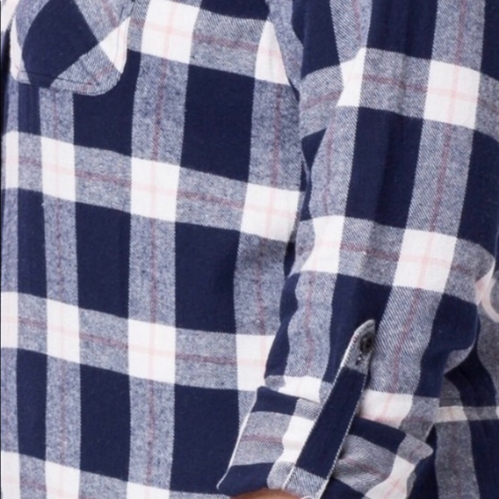 Plus Size Long Sleeve Plaid Shirt - Picture 4 of 5